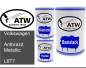 Preview: Volkswagen, Anthrazit Metallic, L6T7: 500ml Lackdose + 500ml Klarlack + 250ml Härter - Set, von ATW Autoteile West.